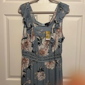 Brand new NWT dress 1X suzanne Betro floral tong tank boho summer spring Easter